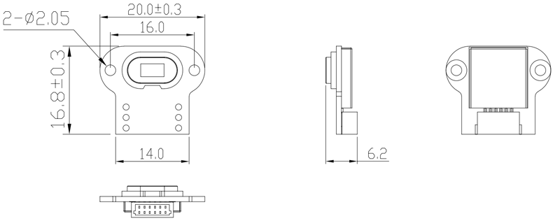 S1-400激光测距传感器模块尺寸图